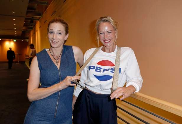 Kristin Meyer mit Eva Mona Rodekirchen BEAT IT! Musical Weltpremiere am 29. August 2018 im Theater am Potsdamer Platz in Berlin *** Kristin Meyer with Eva Mona Rodekirchen Beat IT Musical World premiere on 29 August 2018 at Theatre on Potsdam Place in Berlin Copyright: xVISTAPRESSx xLanaxYassi