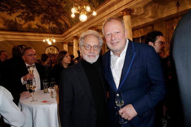 Markus Imhoof Axel Milberg Verleihung Bayerischen Filmpreis 2018 Aftershow Party am 25. Januar 2019 im Prinzregententheater in München *** Markus Imhoof Axel Milberg award Ceremony Bavarian Film Award 2018 Aftershow Party on 25 January 2019 at Prince Regent Theatre in Munich Copyright: xVISTAPRESSx xLanaxYassi