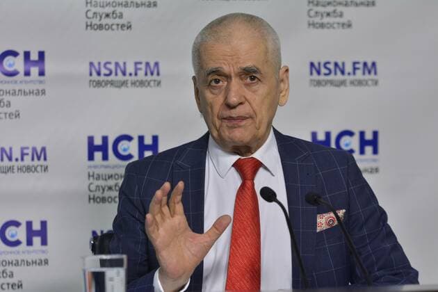 Briefing by Gennady Onishchenko on new strains of the coronovirus. Agency National News Service, Moscow February 16, 2022. In the photo: Gennady Onishchenko. Photo: Pavel Kashaev PavelxKashaev