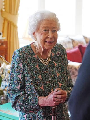 . 16 02 2022. Windsor, United Kingdom. Queen Elizabeth II during an audience at Windsor Castle where she met the incoming and outgoing Defence Service Secretaries.  xPoolx xi-Imagesx IIM-23105-0005