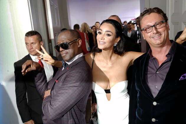 Wesley Snipes Verona Pooth Bernhard Fritsch Bertelsmann Party 2016 am 8. September in der Bertelsmann-Repräsentanz in Berlin *** Wesley Snipes Verona Pooth Bernhard Fritsch Bertelsmann Party 2016 on 8 September in the Bertelsmann Representative Office in Berlin Copyright: x