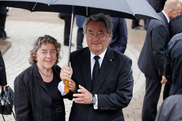 Dr. Dieter Hundt mit Ehefrau Christina Trauerfeierlichkeiten fuÌˆr Bundeskanzler a. D. Dr. Helmut_Kohl am 1. Juli 2017 vor dem Dom zu Speyer *** Dr Dieter Hundt with Wife Christina Funeral Ceremonies fuÌˆr Federal Chancellor a D Dr Helmut Kohl on 1 July 2017 before the Dom to Speyer Copyright: x