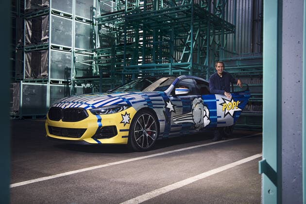 BMW have teamed up with artist Jeff Koons to create an exclusive version of their M850i xDrive Gran CoupÃ . Only 99 of the 8 X JEFF KOONS, the most elaborately designed vehicle in all of BMW s history will be made. The car is being presented to a global audience for the first time on the occasion of Frieze Los Angeles, which runs from 17-20 February. Its striking pop art inspired design combines eleven different exterior colors ranging from blue to silver as well as from yellow to black. In a statement, Koons said: My edition of the BMW 8 Series is my dream car! It is very special to me and I?ve wanted to create a special edition BMW for a long time. It is sporty and flashy as well as minimalist and conceptual. I can?t wait to driv Copyright: xEnesxKucevicxPhotographyx 51182832 EDITORIAL USE ONLY. NOT FOR USE BY NEWSPAPERS BASED IN THE UK.
