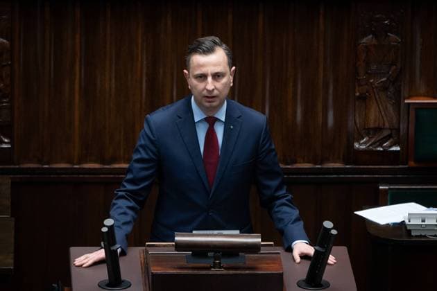 Polish Parliament Condemning Russian Aggression Leader of the Polish People s Party Wladyslaw Kosiniak-Kamysz, during the 49th session of the Sejm (lower house) in Warsaw, Poland, on 24 February 2022. Polish Parliament has passed a resolution condemning Russian aggression against Ukraine and calling on the international community to impose tough sanctions on Moscow. Warsaw Mazowsze Poland  Copyright: xMateuszxWlodarczykx originalFilename: wlodarczyk-polishpa220224_npuKt.jpg