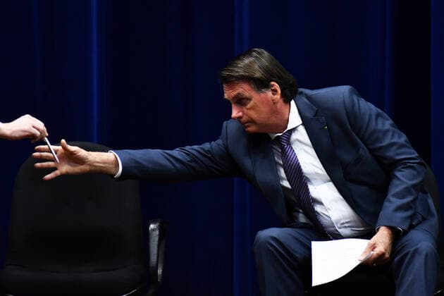 BRASÍLIA, DF - 25.02.2022: BOLSONARO MODELO REGULATÓRIO INMETRO - Photo of President Jair Bolsonaro (PL) during the launch ceremony of the Inmetro Regulatory Model, this Friday (25) in Brasília DF. x2174648x  AntonioxMolina