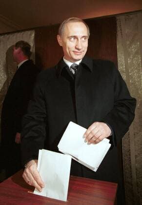 December 20, 1999, Moscow, Russia: Russian Prime Minister VLADIMIR PUTIN votes during parliamentry elections. Voters solidly supported the Kremlin-backed Unity party, and Communists also maintained a strong presence in the Duma, or lower house of parliament. Moscow Russia - ZUMAm67_ 19991220_baf_m67_005 Copyright: xYurixGripasx