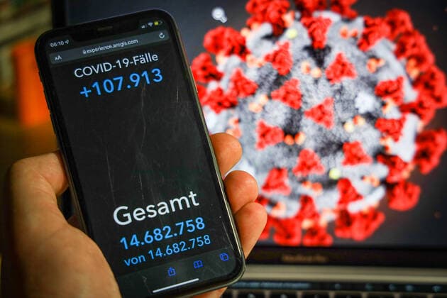 Coronavirus in Deutschland - Covid-19-Dashboard des Robert Koch-Institut 27.02.2022: Robert Koch-Institut: 7-Tage-Inzidenz 1240,3. 7-Tage-Fallzahl 1.031.374 COVID-19-Fälle 14.682.758. Zugang um 107.913 gegenüber dem Vortag. COVID-19-Todesfälle 122.678 Zugang um 57 gegenüber dem Vortag.