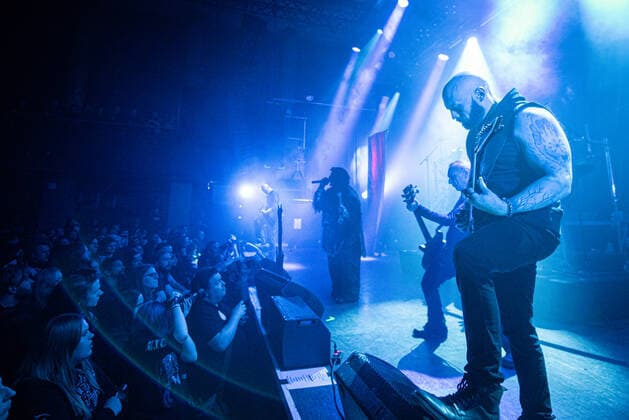 Mayhem live in Oslo, Norway Oslo, Norway. 27th, February 2022. The Norwegian black metal band Mayhem performs a live concert at Rockefeller in Oslo. Here vocalist Attila Csihar is seen live on stage. Oslo Norway  Copyright: xGonzalesxPhoto Jan-ErikxEriksenx