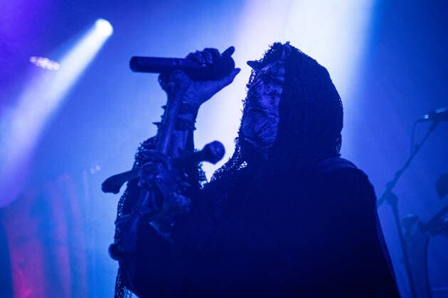 Mayhem live in Oslo, Norway Oslo, Norway. 27th, February 2022. The Norwegian black metal band Mayhem performs a live concert at Rockefeller in Oslo. Here vocalist Attila Csihar is seen live on stage. Oslo Norway  Copyright: xGonzalesxPhoto Jan-ErikxEriksenx