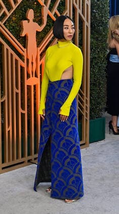 Greta Lee attends the 28th annual SAG Awards held at The Barker Hangar in Santa Monica, California on Sunday, February 27, 2022. The Screen Actors Guild Awards was broadcast live on TNT and TBS.  LAP20220227489 JIMxRUYMEN