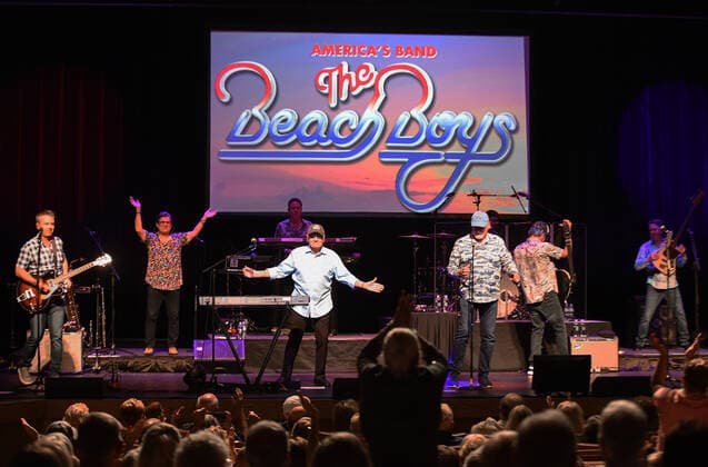 February 28, 2022, The Villages, Florida, United States: The Beach Boys perform on stage at the Sharon L. Morse Performing Arts Center in The Villages, Florida. The Villages United States - ZUMAs197 20220228_zaa_s197_474 Copyright: xPaulxHennessyx