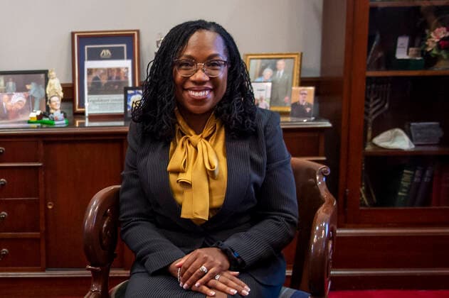 Supreme Court nominee Judge Ketanji Brown Jackson arrives for a meeting with United States Senator Chuck Grassley (Republican of Iowa) in the Hart Senate Office Building in Washington, DC, Wednesday, March 2, 2022. Copyright: xRodxLamkeyx xCNPx MediaPunchx