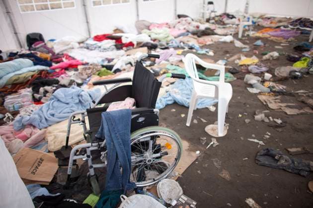 News Bilder des Tages Refugees From Ukraine In Poland abandoned temporary shelter for Refugees From Ukraine seen in Medykal on March 2, 2022. Przemysl Poland  Copyright: xMaciejxLuczniewskix originalFilename: luczniewski-refugees220302_npxD5.jpg