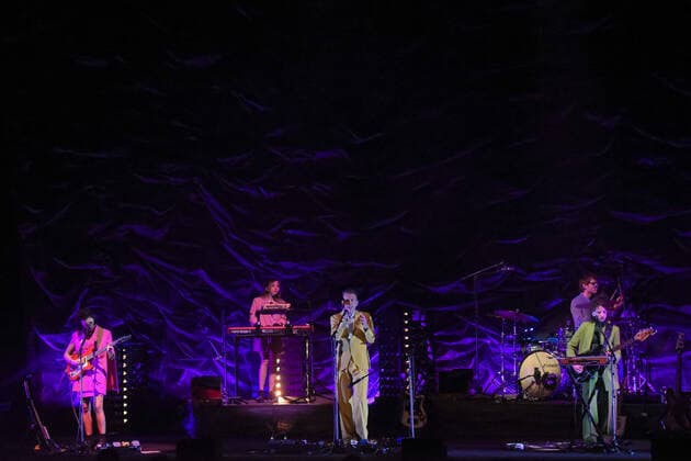 Asaf Avidan and his band in concert during Anagnorisis Tour Auditorium Parco della Musica Rome, Italy March 3, 2022