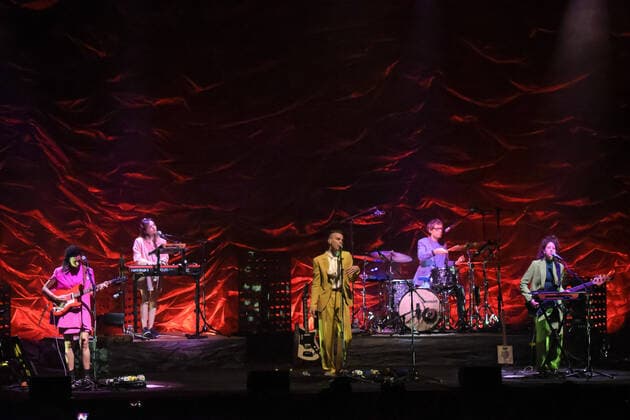 Asaf Avidan and his band in concert during Anagnorisis Tour Auditorium Parco della Musica Rome, Italy March 3, 2022