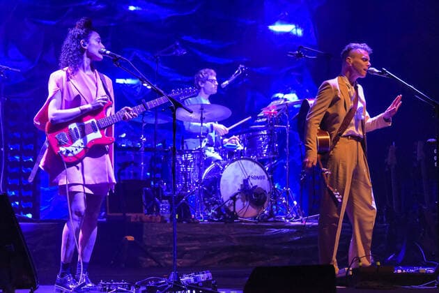 Asaf Avidan and his band in concert during Anagnorisis Tour Auditorium Parco della Musica Rome, Italy March 3, 2022