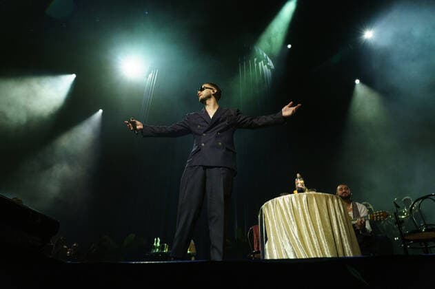 March 3, 2022, Madrid, Spain: Anton Alvarez Alfaro, better known by his stage name C. Tangana performs at the Wizink Center. .This concert is part of the tour El Madrileno, Sin cantar ni afinar Tour and in it, C Tangana presents his work El Madrileno , the best-selling album in Spain in 2021. Madrid Spain - ZUMAs197 20220303_zaa_s197_453 Copyright: xAtilanoxGarciax