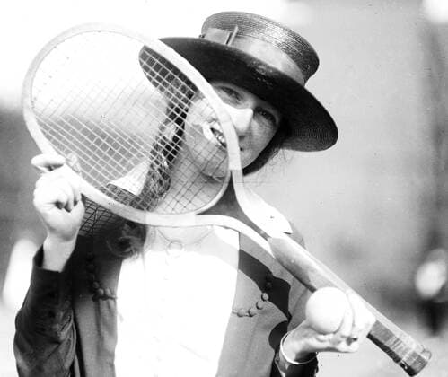 Female tennis player at Holton Arms School in Washington ca. 1919-1921 1062_05_l_-7757-