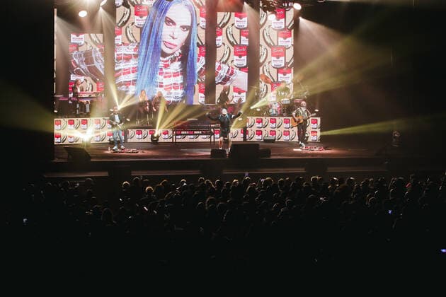 Loredana Berte performs live for the Manifesto Tour 2022 at Repower Theatre in Milano, Italy, on March 07 2022