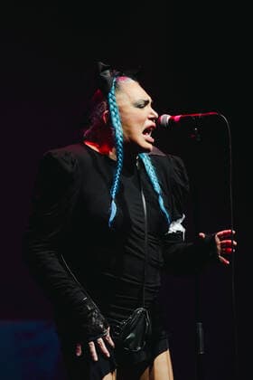 Loredana Berte performs live for the Manifesto Tour 2022 at Repower Theatre in Milano, Italy, on March 07 2022