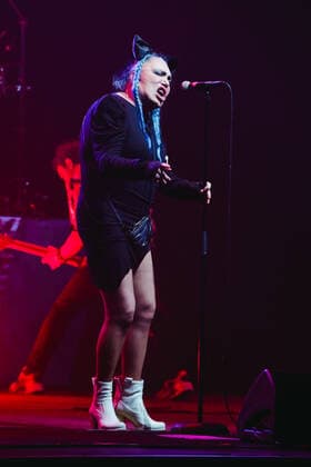 Loredana Berte performs live for the Manifesto Tour 2022 at Repower Theatre in Milano, Italy, on March 07 2022