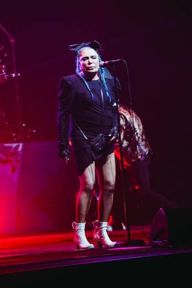 Loredana Berte performs live for the Manifesto Tour 2022 at Repower Theatre in Milano, Italy, on March 07 2022