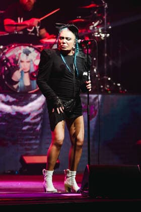 Loredana Berte performs live for the Manifesto Tour 2022 at Repower Theatre in Milano, Italy, on March 07 2022
