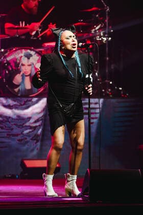 Loredana Berte performs live for the Manifesto Tour 2022 at Repower Theatre in Milano, Italy, on March 07 2022