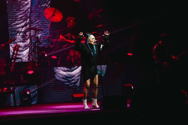 Loredana Berte performs live for the Manifesto Tour 2022 at Repower Theatre in Milano, Italy, on March 07 2022