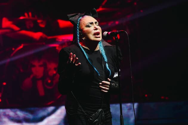 Loredana Berte performs live for the Manifesto Tour 2022 at Repower Theatre in Milano, Italy, on March 07 2022
