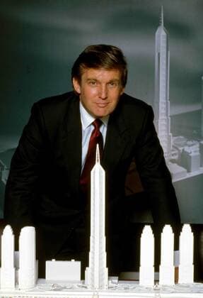 Photograph dated 1982 of Donald John Trump (born 1946), American politician, media personality, and businessman who served as the 45th president of the United States from 2017 to 2021. He became the president of his father Fred Trump s real estate business in 1971 and renamed it The Trump Organization. Trump expanded the company s operations to building and renovating skyscrapers, hotels, casinos, and golf courses. WorldxHistoryxArchive 917_02_WHA_179_0961
