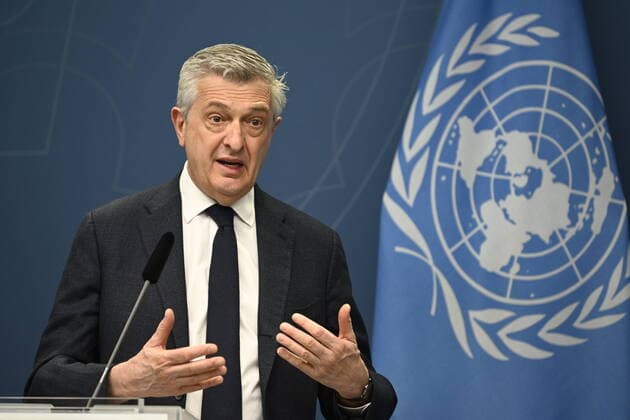 News Themen der Woche KW10 News Bilder des Tages United Nations High Commissioner for Refugees, Filippo Grandi, speaks during a press meeting in Stockholm, Sweden March 09, 2022. Photo Anders Wiklund TT kod 10040 STOCKHOLM Sweden x10040x *** United Nations High Commissioner for Refugees, Filippo Grandi, speaks during a press meeting in Stockholm, Sweden March 09, 2022 Photo Anders Wiklund TT kod 10040 STOCKHOLM Sweden x10040x,  Copyright: xAndersxWiklund xTTx Filippo Grandi Sweden