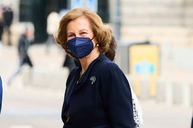 09-03-2022 Madrid Queen Sofia arriving for a meeting with the board of trustees of the Reina Sofia highschool of music in Madrid. No Spain Â  Copyright: xPPEx