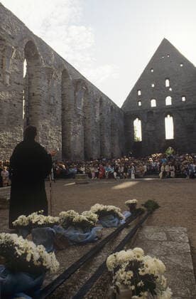 Memorial evening 472011 01.06.1989 The evening in the memory of Stalinism victims in a Pirit monastery. ????a? ????? Sputnik Tallin Estonia  Copyright: x????a? ?????x