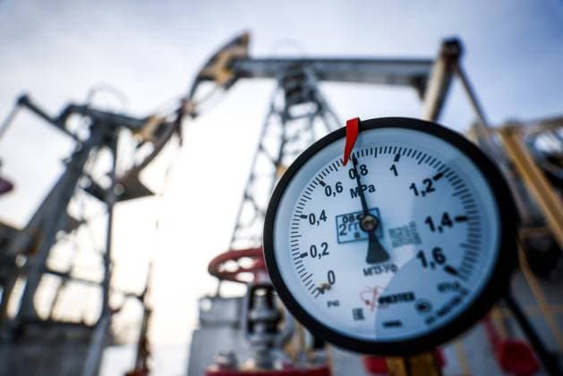 REPUBLIC OF TATARSTAN, RUSSIA â€“ MARCH 9, 2022: Pump jacks in an oil field developed by Yamashneft, an oil and gas production board (NGDU) of the Tatneft oil and gas company. Yegor Aleyev TASS  TS1271F6