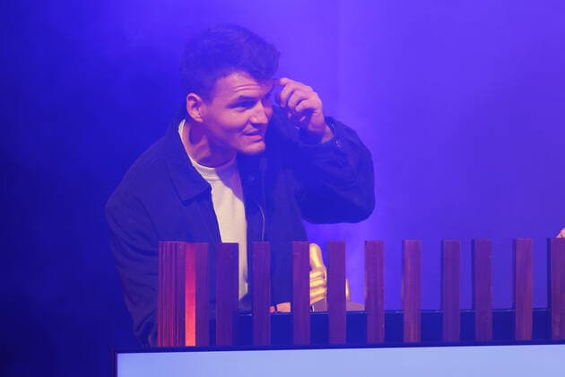 Milan Cools, winner of the award for Best videographer pictured during the award ceremony for the Jamies, the Flemish online video awards, during the 14th edition of the Oostende Film Festival, in Oostende, Wednesday 09 March 2022.  KURTxDESPLENTER 19796746