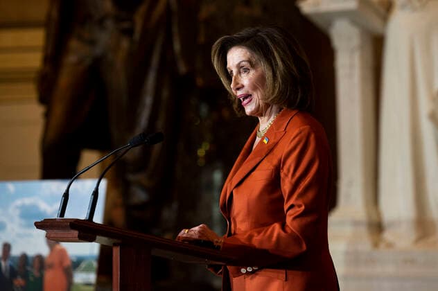 March 9, 2022, Washington, DC, United States: March 9, 2022 - Washington, DC, United States: House Speaker NANCY PELOSI (D-CA) speaking at an event honoring WomenÃ¢â‚¬â ¢s History Month and the the 50th Anniversary of Title IX. Washington United States - ZUMAb161 20220309_zap_b161_035 Copyright: xMichaelxBrochsteinx