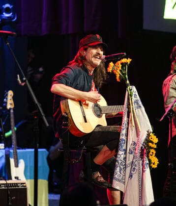 March 10, 2022, New York, New York, USA: Gogol Bordello in collaboration with City Winery NYC held a concert to benefit Ukraine. Called Ã¢â‚¬oeA Benefit for UkraineÃ¢â‚¬Â the proceeds of the event were given to Come Back Alive based out of Ukraine since 2014 and Ã¢â‚¬oeCare USAÃ¢â‚¬Â who matched donations. At the time the event launched, $130,000 had been raised. Other line-up performers were Patti Smith and Suzanne Vega amongst the list. New York USA - ZUMAo116 20220310_znp_o116_003 Copyright: xBiancaxOterox