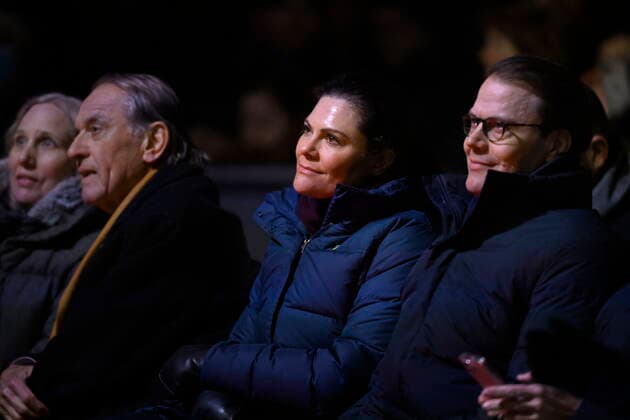 STOCKHOLM 20220310 Crown Princess Victoria and Prince Daniel and Jan Eliasson next to Victoria , former Deputy Secretary General of the United Nations, attend the charity gala Sverige samlas och hjälper Sweden get together to help which was televised from Kungstradgarden park in Stockholm on Thursday night The music gala  Copyright: xHenrikxMontgomery TTx SWEDEN CHARITY GALA