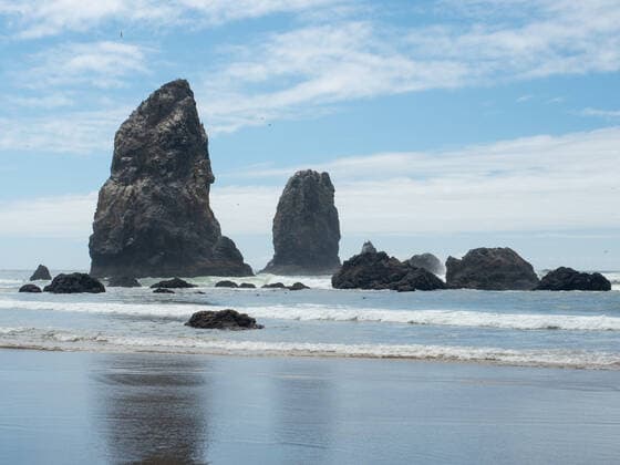 Oregon coast beach with sea stacks, Oregon, United States of America, North America Copyright: MelissaxKuhnell 1242-438