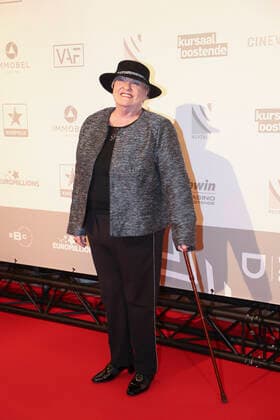 an unidentified guest pictured during the award ceremony of the Ensors Flemish film prizes at the 14th Film Festival Oostende , Saturday 12 March 2022, in Oostende.  NICOLASxMAETERLINCK 21055830