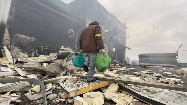 Bilder des Jahres 2022, News 03 März News Themen der Woche KW10 News Bilder des Tages The situation in city Hoholiv in Brovary Raion, east of Kyiv, Ukraine, after Russian missile shelling, during the Russian invasion, as Russia invaded Ukraine on February 24, pictured on March 13, 2022. (CTKxPhoto PavelxNemecek) CTKPhotoF202203131245701 