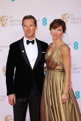 . 13 03 2022. London, United Kingdom. Benedict Cumberbatch and wife arriving at the British Academy Film Awards in London.  xStephenxLockx xi-Imagesx IIM-23193-0076