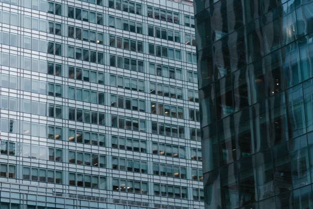 Buildings with glass mirrored walls located on street of modern city JairoDiaz_NYC_2.jpg Copyright: xJairoxDiazx Model Released