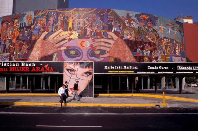 Mexico, DF, Mural, teatro Insurgentes, 