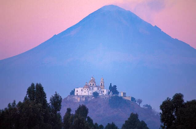 Mexico, Puebla, Cholula, Pyramid, Tepanampa, Santuario , Nuestra Senora de los Remedios, Puebla 