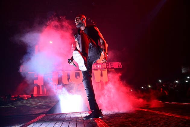 Grime superstar Stormzy performing at the First Direct Arena in Leeds, United Kingdom on his rescheduled Heavy Is The Head UK Arena Tour. Featuring: Stormzy Where: Leeds, United Kingdom When: 16 Mar 2022 Credit: Graham Finney Cover Images Copyright: xGrahamxFinneyx xCoverxImagesx 51295287 EDITORIAL USE ONLY. NOT FOR USE BY NEWSPAPERS BASED IN THE UK.