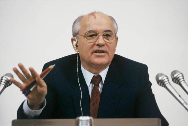 Mikhail Gorbachev 468074 12.12.1989 CPSU Central Committee General Secretary Mikhail Gorbachev speaking at the II Congress of People s Deputies of the USSR, the Kremlin Palace of Congresses. Sergey Guneev Sputnik Moscow Russia  Copyright: xSergeyxGuneevx