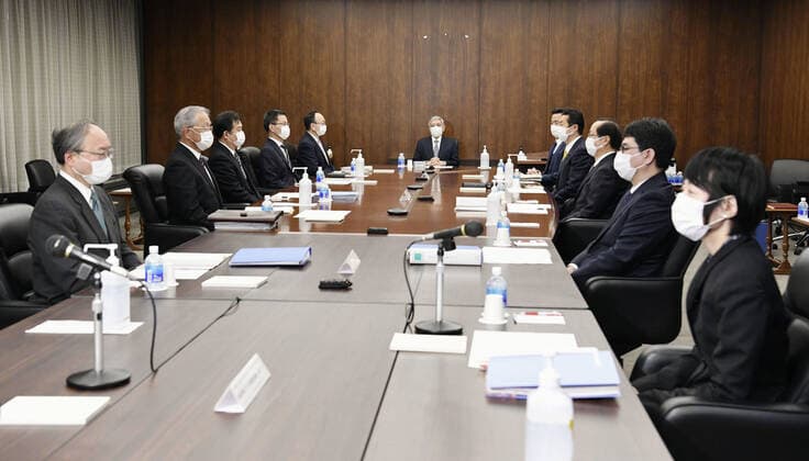 BOJ policy-setting meeting The Bank of Japan holds a policy-setting meeting at the central bank s headquarters in Tokyo on March 18, 2022. (Pool photo)  A14AA0001269750P