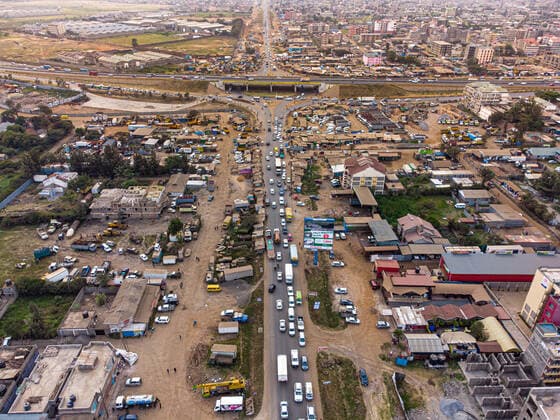 Aerial view of Nairobi highway, Nairobi, Kenya, Africa LeonardoMangia REDA&CO 1028_14_LEM00171